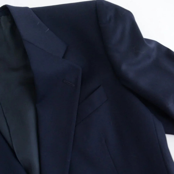 Vintage Austin Reed Navy 100% Wool 2 Button Blazer Sports Coat - Picture 10 of 16